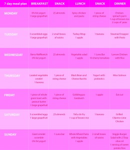 7 day meal plan